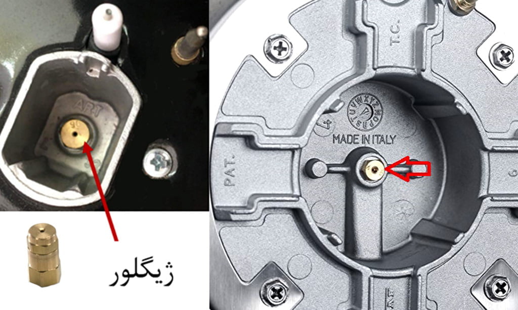 تعویض ژیگلور اجاق گاز